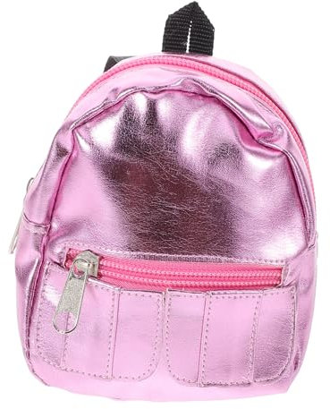 BESPORTBLE Mini Rucksack Für Puppen Amerikanisches Puppen Accessoire Pinker Mini Rucksack Für Puppenhaus Dekoration Und DIY Mikroszenen Ornamente