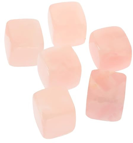 Homoyoyo 6 Pièces Pierres à Whisky Glaçons Pierres Réfrigérantes pour Boissons Boire Cocktails Cube De Glace Cubes Bricolage Pierres De Refroidissement Pierre à Whisky Quartz Rose
