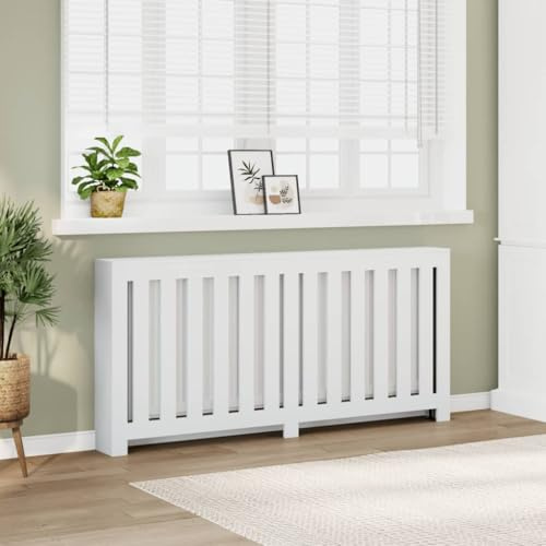 AJJHUUKI Accesorios para electrodomésticos, accesorios de radiador de calefacción, cubierta de radiador, color blanco, 175 x 20 x 82 cm, madera de ingeniería