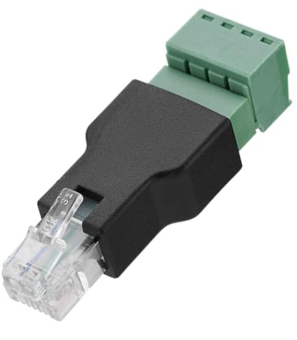 BAFOVY RJ11 Skruvterminaladapter Plast 4-stiftsomvandlare Kompakt Storlek för Modem och Nätverksenheter