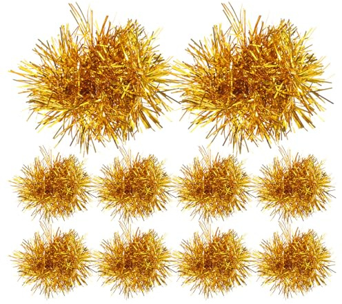 MUELODSIC Pompon Cheerleader Metallici 12 Pezzi, Forniture per Squadra di Tifo Resistenti, Accessori per Spettacoli e Feste Sportive per Ragazzo Ragazza e Squadre di Ballo