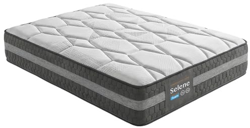 Duérmete Online - Colchón Viscoelástico Selene, Confort Óptimo, Soporte Ergonómico para la Espalda, Altura 30 cm, Alta Firmeza, Antiácaros, Antibacteriano e Hipoalergénico 105 x 190