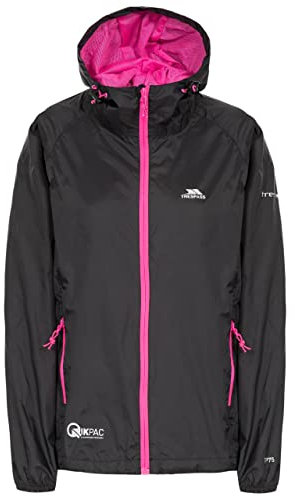 Trespass Qikpac Female Jacket Vestes coupe-pluie Femme Noir FR : L (Taille Fabricant : L)