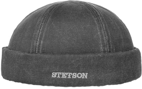 Stetson Gorros Docker Cotton Black Short Beanie