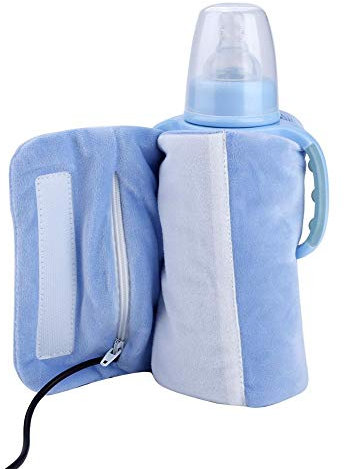 Wärmerolle Milchflasche, Thermisch Wärme Beutel Babyflasche USB Aufladen 30cm x 40cm LxH Wirkzeit nur Eineinhalb Stunde bis 42 Grad (BLAU)