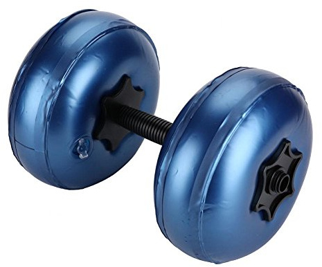 VIFER Hantel justerbar hantel vattenfyllda skivstång miljövänlig fitness hantelutrustning set (8-10 kg-blå)
