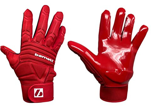 BARNETT FLG-03 Rot American Football Handschuhe Linemen Profi, OL,DL (M)