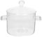 High Borosilicate Glass Soup Pot with Lid 1350Ml Two-Eared Cooking Bowl Heat Resistant for Home Use Perfect for Noodles and Small Portions