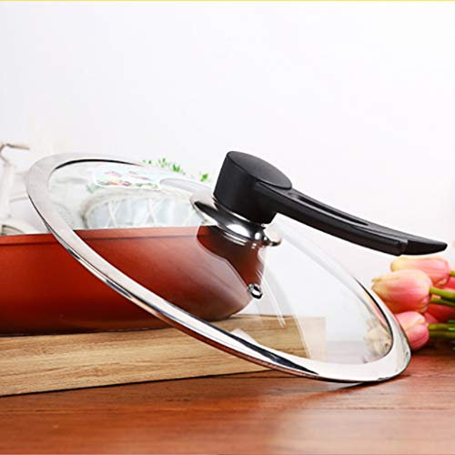 Pannlock Byte av pannlock Transparent glaskastrulllock för att passa alla sås- och stekersättningslock (klar 20cm)