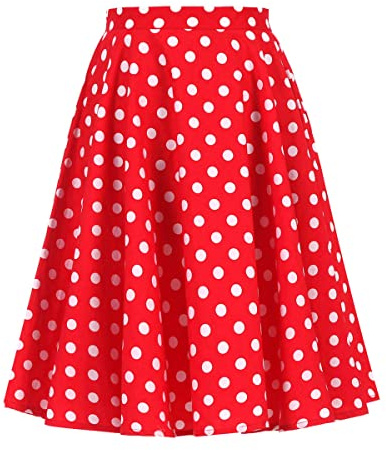 FYMNSI Jupe rockabilly vintage années 1950 pour femme - Imprimé floral - Jupe plissée élastique - Taille haute