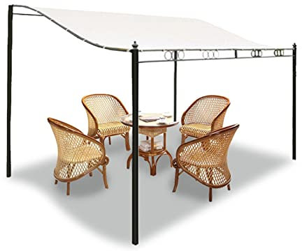 Kaxenig Pavillondach Wasserdicht Ersatzdach,300D Canvas Ersatzdach Wasserdichtes Zeltdach Für Pavillon Partyzelt Gartenzelt Festzelt, Cremeweiß (ohne Ständer)