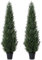 CROSOFMI Artificial Plants Outdoor 155 cm Fake Cedar Tree Large Faux Plants With Plastics Pots for Garden Front Porch Decoration (2 Pack)