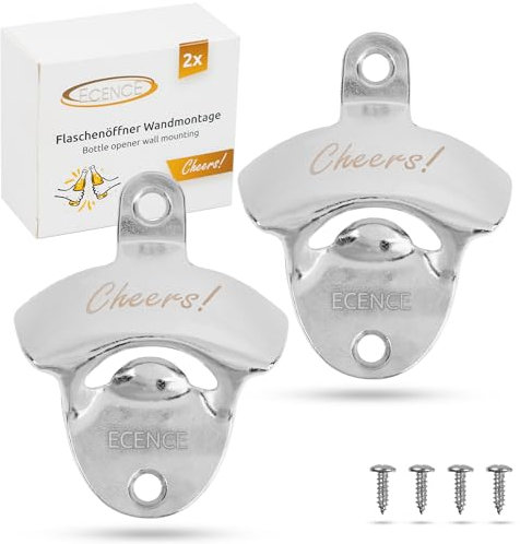 ECENCE 2 pièces Decapsuleur mural biere vintage - Ouvre-bouteille de bière - Accessoire bar extérieur - Ouvre-bouchon de bouteille