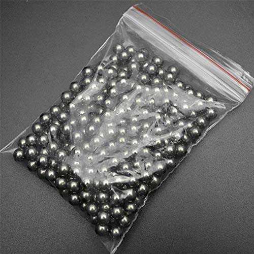 100PCS 6MM Carbon Stahlkugeln für Jagd Katapult Munition Ersatz Fahrrad Lager (Silber)