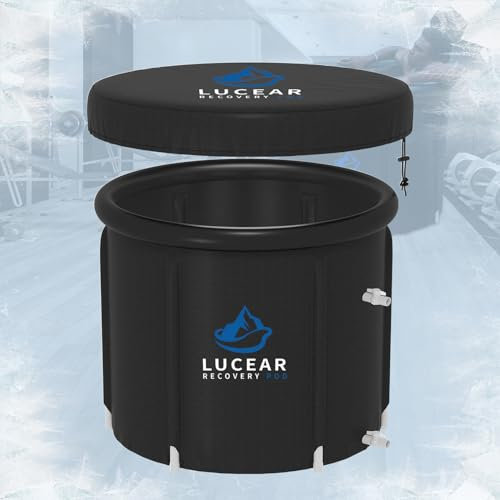 Ice Bath Tub Cold Plunge Tub for Athletes-Portable Freestanding Bathtub for Recovery and Cold Water Therapy, Portable Ice Barrel Bath with Cover Recovery Bucket Ice Baths (31.5X29.5)