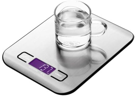 Zerodeko Báscula De Cocina Digital Acero Inoxidable Antihuellas Alta Precisión Para Hornear y Cocinar
