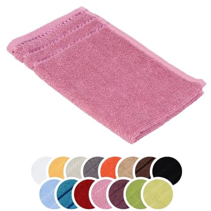 liebling Gästetuch, 100% Baumwolle, Serie Potsdam, 30 x 50 cm, 60 Grad waschbar, trocknergeeignet, Farbe: Altrosa