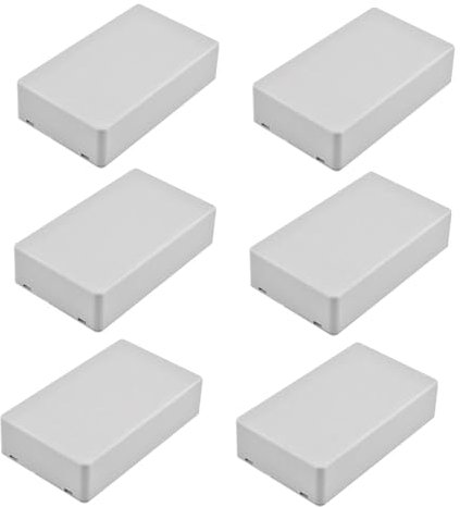 6 Pièces Boite de Jonction Electrique, 98x58x24mm Boîtier de Projet Etanche Electrique Exterieur, Boite de Derivation Electrique, Boîte de Connexion de Câblage Plastique, pour Bricolage Électronique