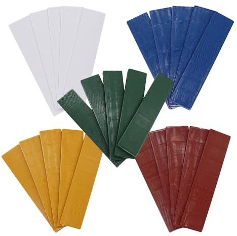 SKIR'CO (Mix 2) Cuñas planas de plástico de 1 a 5 mm, empaquetadoras de acristalamiento de 22 x 100 mm, espaciadores de marco, empaquetadoras de marcos de puertas y ventanas