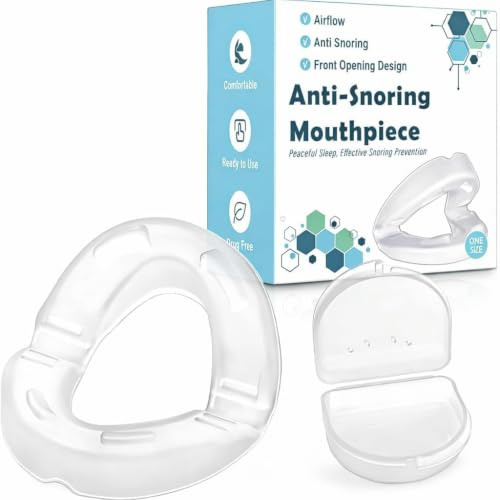 Gouttiere Anti Ronflement Prête à l'emploi, Orthese Anti Ronflement Efficace Puissant Douce et Confortable,Ouverture Frontale 180°, Dispositifs Anti-Ronflement Adapté Aux Hommes Femmes