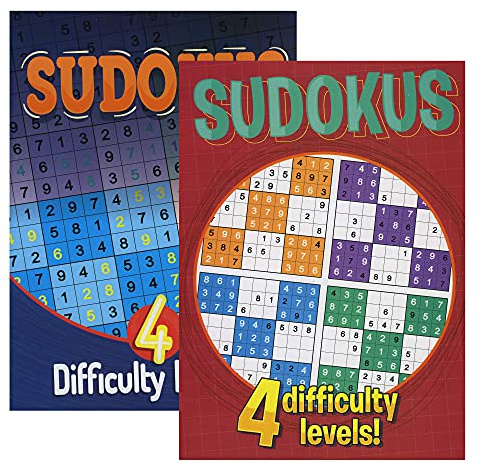 BAZIC PRODUCTS Kappa Sudoku II – Beginner to Expert Puzzle Book Set, Mindful Brain Games and Variety Sudoku Alternative to Crossword or Wordle, 2-Pack