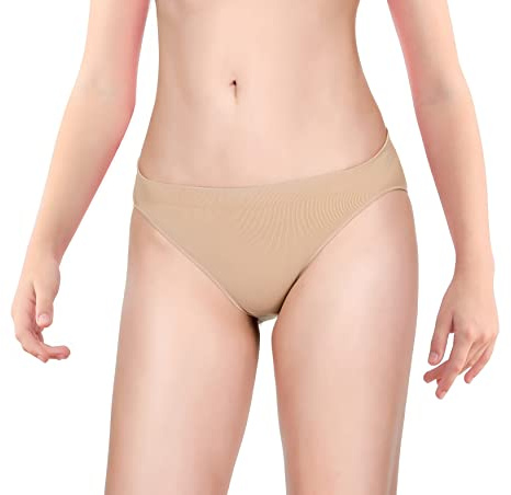 DANSHOW Slip da Danza Classica per Ragazze Intimo da Donna dal Taglio Alto Intimo Senza Cuciture per Bambini e Donne(8C11-2)