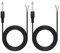 Riertostng Lot de 2 câbles audio 6,35 mm vers câble nu, câble audio ouvert, 6 m, adaptateur de connecteur mono 1/4, pour haut-parleurs, microphone de rechange (2 m/6 FT)