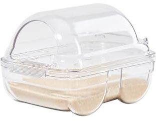 TOKAYIFE Salle Bain Hamster, Toilette Salle Bains Sable Hamster pour Petit Animal Hamster Gerbill Souris Lemming Nains (M)