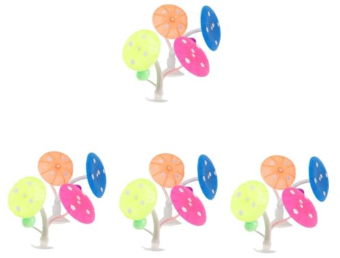 YARNOW 8pcs Silicone Betta Mushroom Fish Tank Decorative Ornaments Fish Hide Spot for Betta Aquarium Tank Accessory