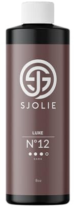 SJOLIE Spray Tan Solution - Luxe 12 - Violet Based Dark Blend | Sunless Tanning Solution for Deep, Dark Bronze Finish, All Natural (8oz)