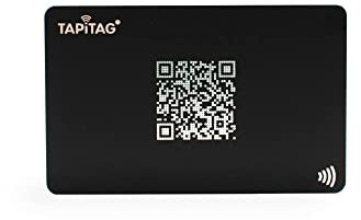 TAPiTAG Digitale Visitenkarten-NFC-Tag + QR (schwarz)