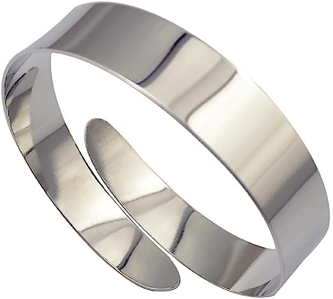 COLORFUL BLING Minimalist Simple Swirl Upper Arm Cuff Bracelets for Women Arm Bangle Armlets Adjustable Armband Bangle -Silver 1
