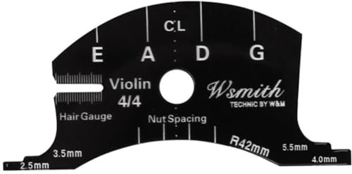 JNJOOD Multifunktionale Geigenbrücken-Formschablone, 4/4-Violinen-Brücken, Reparatur-Referenzwerkzeug, Griffbrett-Schaber, langlebiges Werkzeug