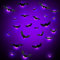 Halloween Deko,24 Stück LED Lila Fledermaus Deko,Wandaufkleber 3D Halloween Deko Set Outdoor,Lampen,Garten Dekorations,Party Deko Sticker