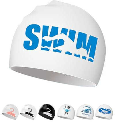 Badekappe – Badehaube Silikon für Damen Herren Erwachsene Jugendliche mit Langem/Kurzem Haar