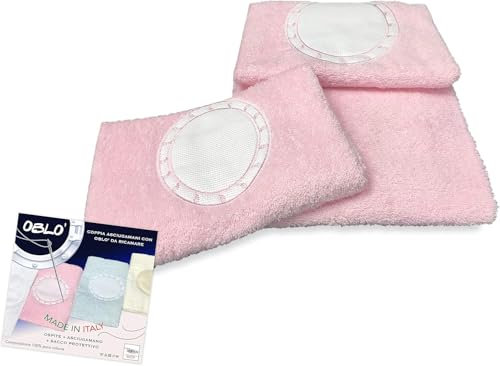 Tex family Handtuch-Set aus Frottee, Aida-Stoff, bestickt, mit Initialen Kreuzstich, 1 + 1, mit Bullauge, Gesicht und Gästehandtuch, mit Waschbeutel, Rosa
