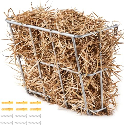 VEVOR Mangeoire à Foin pour bétail, Grande capacité de 84 L, râtelier à Foin pour chèvre en Acier Robuste, Support à Foin Mural de 597 mm à Plusieurs côtés, pour Ferme ovine, intérieur et extérieur