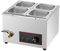 Scaldavivande Commerciale, Scaldavivande Commerciale a Buffet, Acciaio Inossidabile, capacità di Ogni Vassoio 2,5 L (4 Vassoi), Intervallo di Temperatura 30-85 °C, con Coperchi, Rubinetto di Scarico