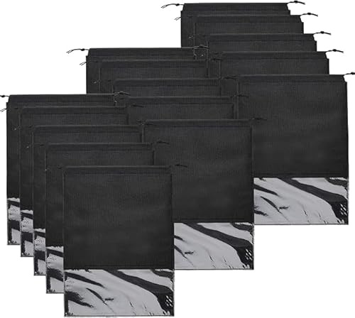 15 Piezas Bolsas para Zapatos Multifunción a Prueba de Polvo y Resistente al Agua Bolsa de Zapatos de Viaje con Ventana Transparente