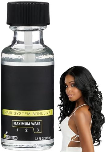 Wig Adhesive Glue,Lace Wig Glue,Wig Glu/e,Wi/g G/lue Lace Front,Strong Hold Invisible Bonding Adhesive Hair Gl/ue for Wi/gs,Invisible Waterproof Hair Replacement Bonding Gl/ue,La/ce Spray for Wi/gs