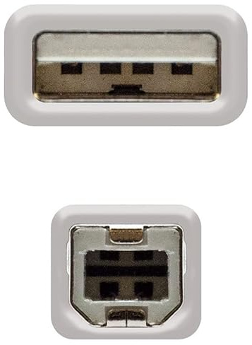 Brightium Cable USB 2.0 para impresora, tipo A/M-B/M, 1.8 m, alta velocidad, conexión estable, ideal para transferencias de datos y conexión de dispositivos.