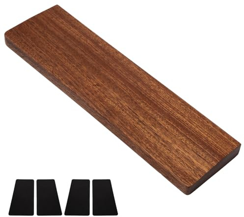 Rebanky Handballenauflage Holz 30 cm Handauflage Tastatur Holz Handgelenkauflage Tastatur Auflage mit Rutschfestem für 60 Tasten Büro und Zuhause