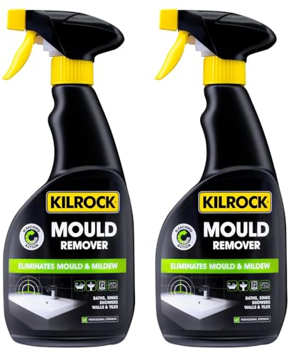 2 x Kilrock Mould Remover Spray 500ml – Professional Strength Bathroom & Tile Cleaner, Eliminates Mould & Mildew, Easy Spray Action for Bathrooms, Kitchens, Sinks, Walls & Grout, Fresh Clean Result