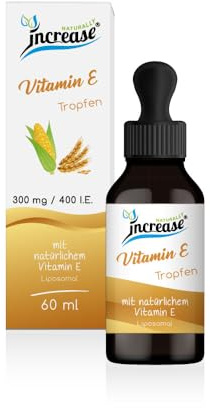 Liposomale Vitamin E Tropfen hochdosiert - (9000mg pro Packung) 300mg / 400 I.E. Vitamin E pro Tagesdosis - MCT Öl - Hohe Bioverfügbarkeit