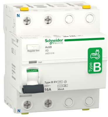 Schneider Electric - Acti9 iID - interrupteur différentiel - 2P - 16A - 30mA - type B - EV - 230V - A9Z51216