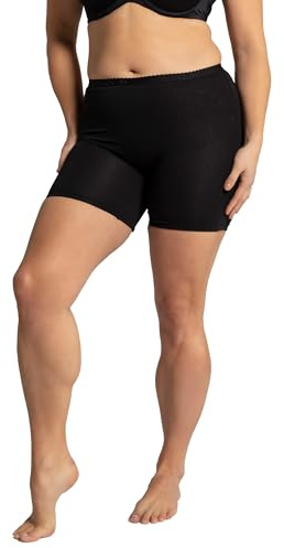 Ulla Popken Panty, Kurze Hose, Elastikbund Slips, Schwarz, 52-54 Femme