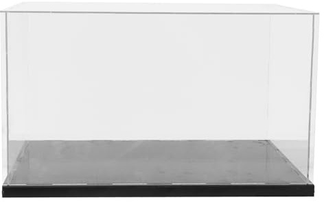 Tomaibaby Boxing Glove Display Case Acrylic Protective Showcase Box for Collectible Gloves and Models Storage 14.4X10.4X7.9 Inch Transparent Display Stand for Home Decoration