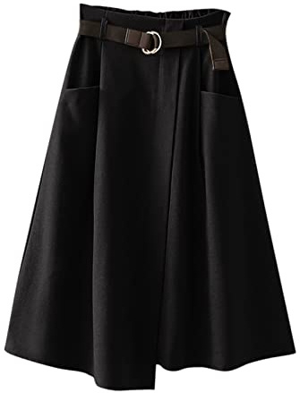 Kobilee Gonna Scozzese Donna Elasticizzata Elegante al Ginocchio Gonna Invernale Taglie Forti Vita Alta Aderente Gonna Inverno Curvy Gonna Plissettata Midi Casual Gonna Lunga Vintage