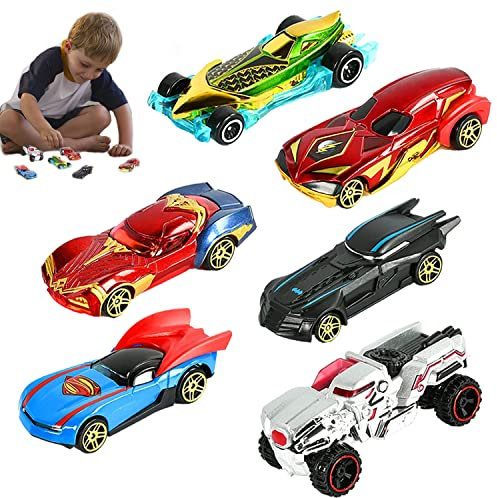 YISKY Enfants Jouets Véhicules, 6 pièce Petites Voitures Jouets, Mini Jouet de Voiture, Voitures Miniatures en Métal, Mini ModèLes de Voiture, pour Enfants à partir de 3 Ans