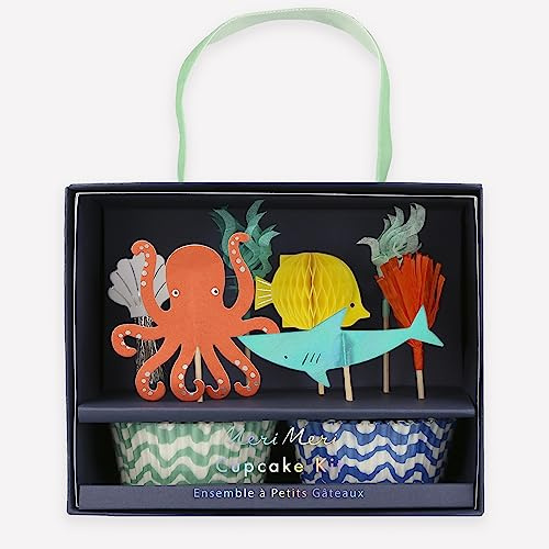 Meri Meri Octopus & Shark Cupcake Kit (Pack of 24)